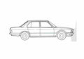 Blueprint BMW 5 Series E28 535i Sedan 1981 A4 Photo Print