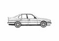 Blueprint BMW 5 Series E34 535i Sedan 1987 A4 Photo Print