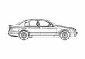 Blueprint BMW 5 Series E39 Mk IV Sedan 1995 A4 Photo Print
