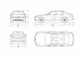 Blueprint BMW 5 Series E60 Sedan 2007 A4 Photo Print