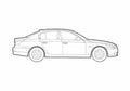 Blueprint BMW 5 Series E60 Sedan 2009 A4 Photo Print