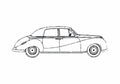Blueprint BMW 501 Cabriolet Sedan 1955 A4 Photo Print