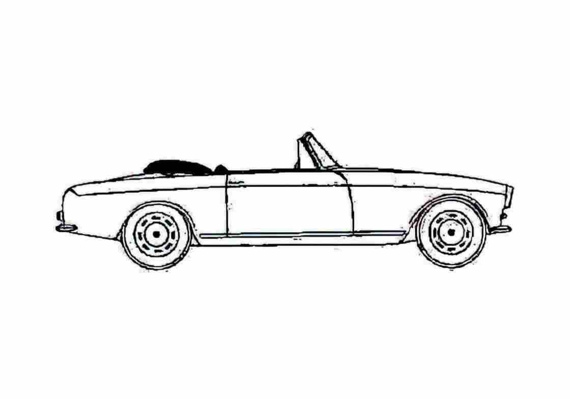 Blueprint BMW 503 Cabriolet 1956 A4 Photo Print