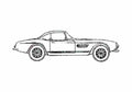 Blueprint BMW 507 TS Cabriolet 1957 A4 Photo Print