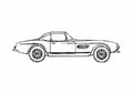 Blueprint BMW 507 TS Coupe 1957 A4 Photo Print