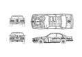 Blueprint BMW 6 Series E24 635CSi ETCC Schnitzer Coupe 1985 A4 Photo Print