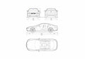 Blueprint BMW 6 Series E63 Coupe 2003 A4 Photo Print