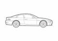 Blueprint BMW 6 Series E63 Coupe 2009 A4 Photo Print