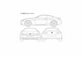 Blueprint BMW 6 Series F12 Concept Coupe 2011 01 A4 Photo Print