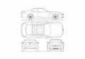 Blueprint BMW 6 series F13 Coupe 2011 A4 Photo Print