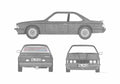 Blueprint BMW 635 CSi Coupe 1987 A4 Photo Print