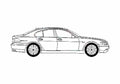 Blueprint BMW 7 Series E65 Mk IV Sedan 2004 A4 Photo Print