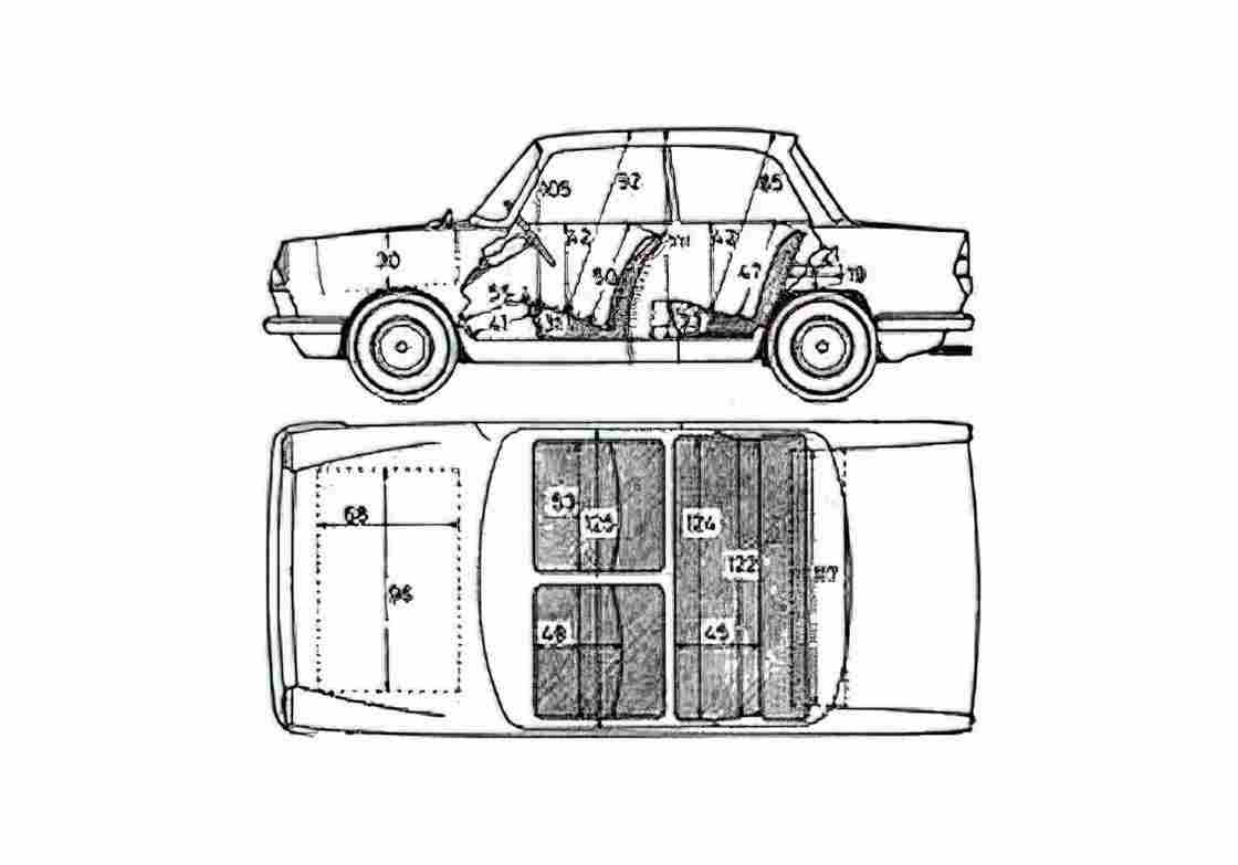 Blueprint BMW 700 LS Coupe 1961 A4 Photo Print