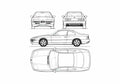 Blueprint BMW 8 Series E31 850CSi Coupe 1990 A4 Photo Print