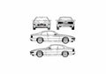 Blueprint BMW 850i Coupe 1989 01 A4 Photo Print