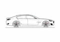 Blueprint BMW CS Concept Sedan 2008 A4 Photo Print