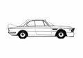 Blueprint BMW E9 3.0CSL Coupe 1974 A4 Photo Print