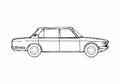 Blueprint BMW E9 3.0L Sedan 1975 A4 Photo Print