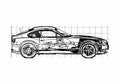 Blueprint BMW M Coupe E86 Coupe 2006 A4 Photo Print