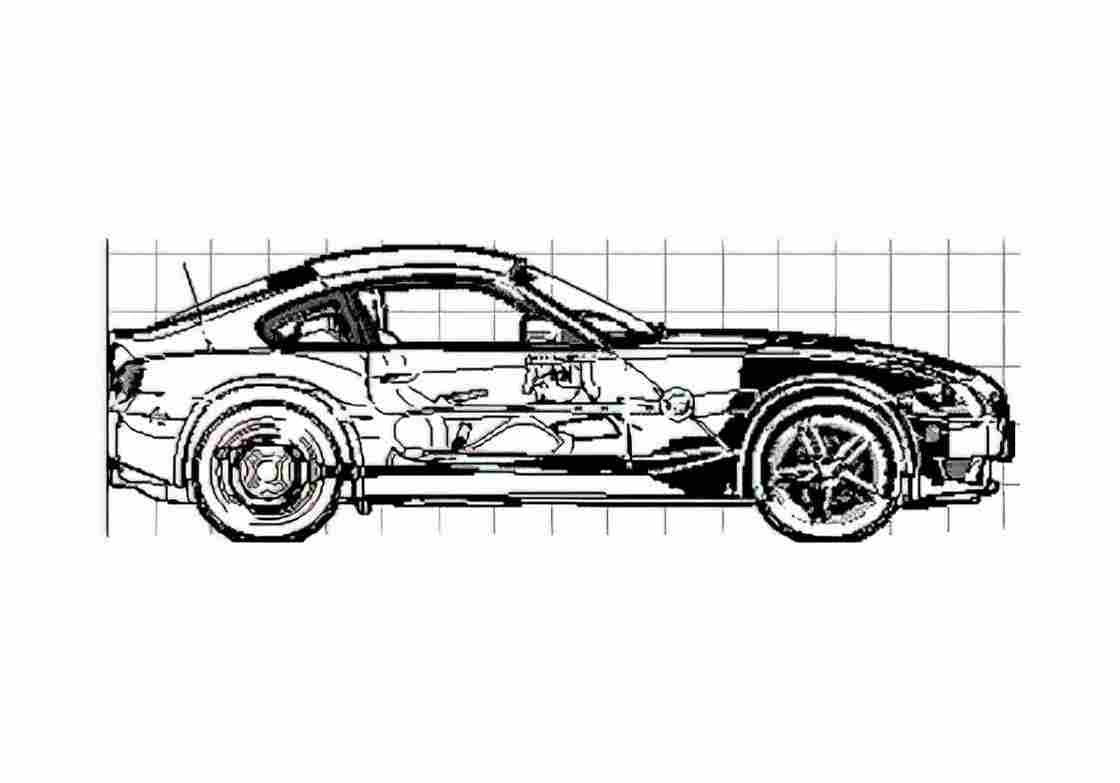Blueprint BMW M Coupe E86 Coupe 2006 A4 Photo Print