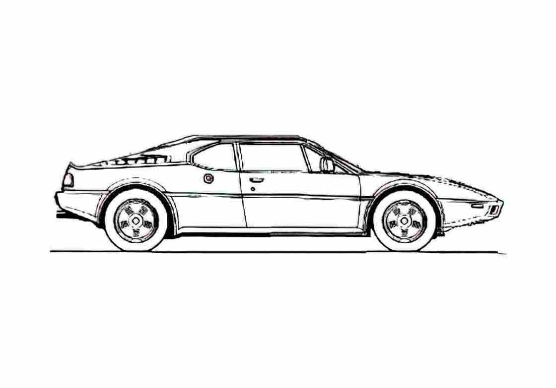 Blueprint BMW M1 Coupe 1978 A4 Photo Print