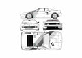 Blueprint BMW M1 Coupe 1979 A4 Photo Print