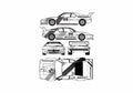 Blueprint BMW M1 Procar Coupe 1979 A4 Photo Print