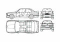 Blueprint BMW M3 E30 Coupe 1991 A4 Photo Print