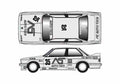 Blueprint BMW M3 E30 Coupe 1992 A4 Photo Print