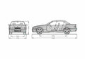 Blueprint BMW M3 E36 Cabriolet 1998 A4 Photo Print