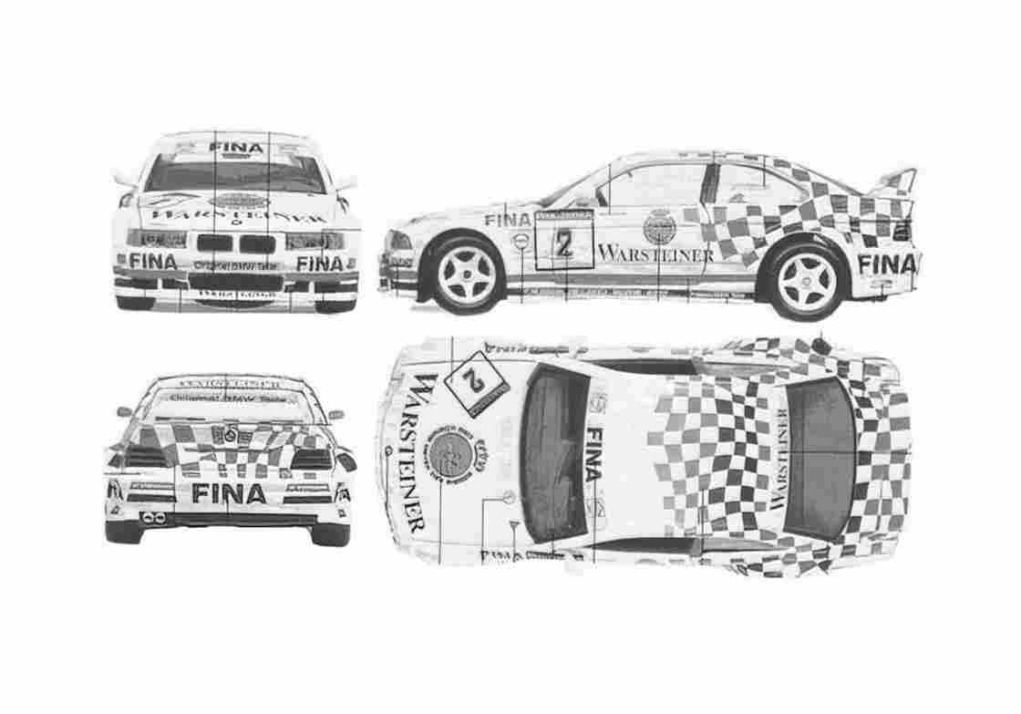 Blueprint BMW M3 E36 GTR DTM Coupe 1990 A4 Photo Print