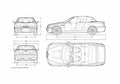 Blueprint BMW M3 E46 Convertible Cabriolet 2007 A4 Photo Print