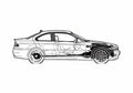 Blueprint BMW M3 E46 Coupe 2000 A4 Photo Print