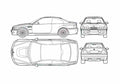 Blueprint BMW M3 E46 Coupe 2004 A4 Photo Print