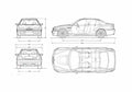Blueprint BMW M3 E46 Coupe 2007 A4 Photo Print