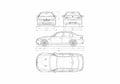 Blueprint BMW M3 E90 Sedan 2007 A4 Photo Print