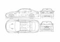 Blueprint BMW M3 E92 Coupe 2007 A4 Photo Print
