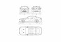 Blueprint BMW M3 E92 Coupe 2008 A4 Photo Print