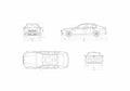 Blueprint BMW M5 Competition 01 A4 Photo Print