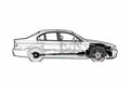 Blueprint BMW M5 E39 Sedan 2002 A4 Photo Print