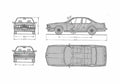 Blueprint BMW M6 E24 Coupe 1983 A4 Photo Print