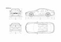 Blueprint BMW M6 E63 Coupe 2007 A4 Photo Print