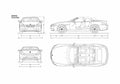 Blueprint BMW M6 E64 Convertible Cabriolet 2007 A4 Photo Print