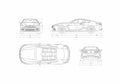 Blueprint BMW M8 Coupe 01 A4 Photo Print
