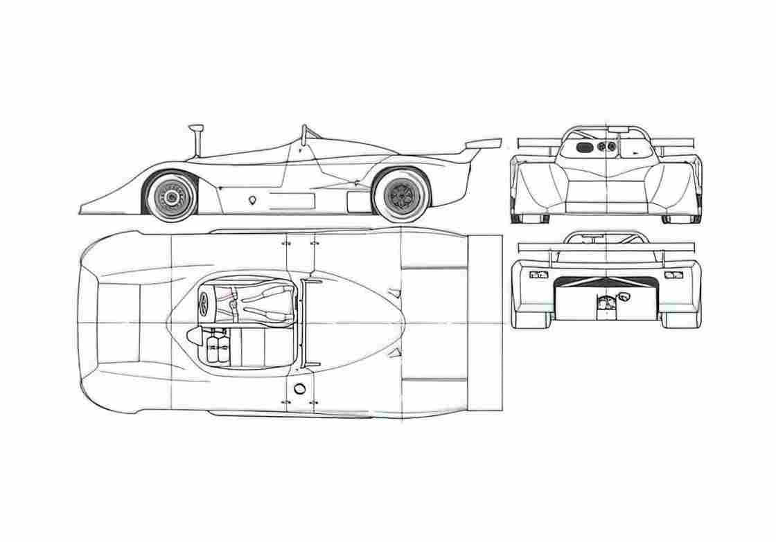 Blueprint BMW Osella PA10 2 Targa 1999 A4 Photo Print