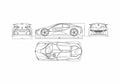 Blueprint BMW Vision Efficient Dynamics Coupe 2009 A4 Photo Print