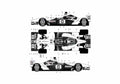 Blueprint BMW Williams F1 Cabriolet 2002 A4 Photo Print