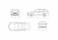 Blueprint BMW X3 M 01 A4 Photo Print