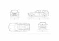 Blueprint BMW X3 xDrive20i 01 A4 Photo Print