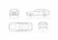 Blueprint BMW X4 xDrive20i 01 A4 Photo Print